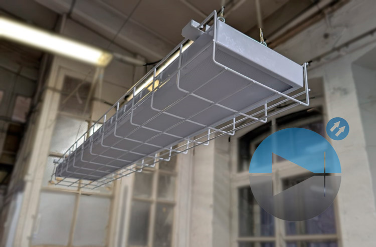 Светильник светодиодный NEWLED.RGD.AB.ARM1200х180.80.M.GRID.5K.IP40 с защитной решеткой